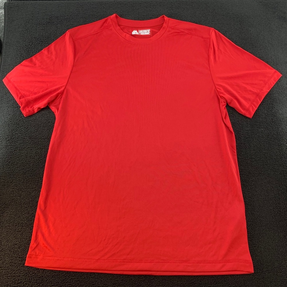 Majestic Athletic Evolution Tee Cool Base Red Short Sleeve T-Shirt Men's L‎